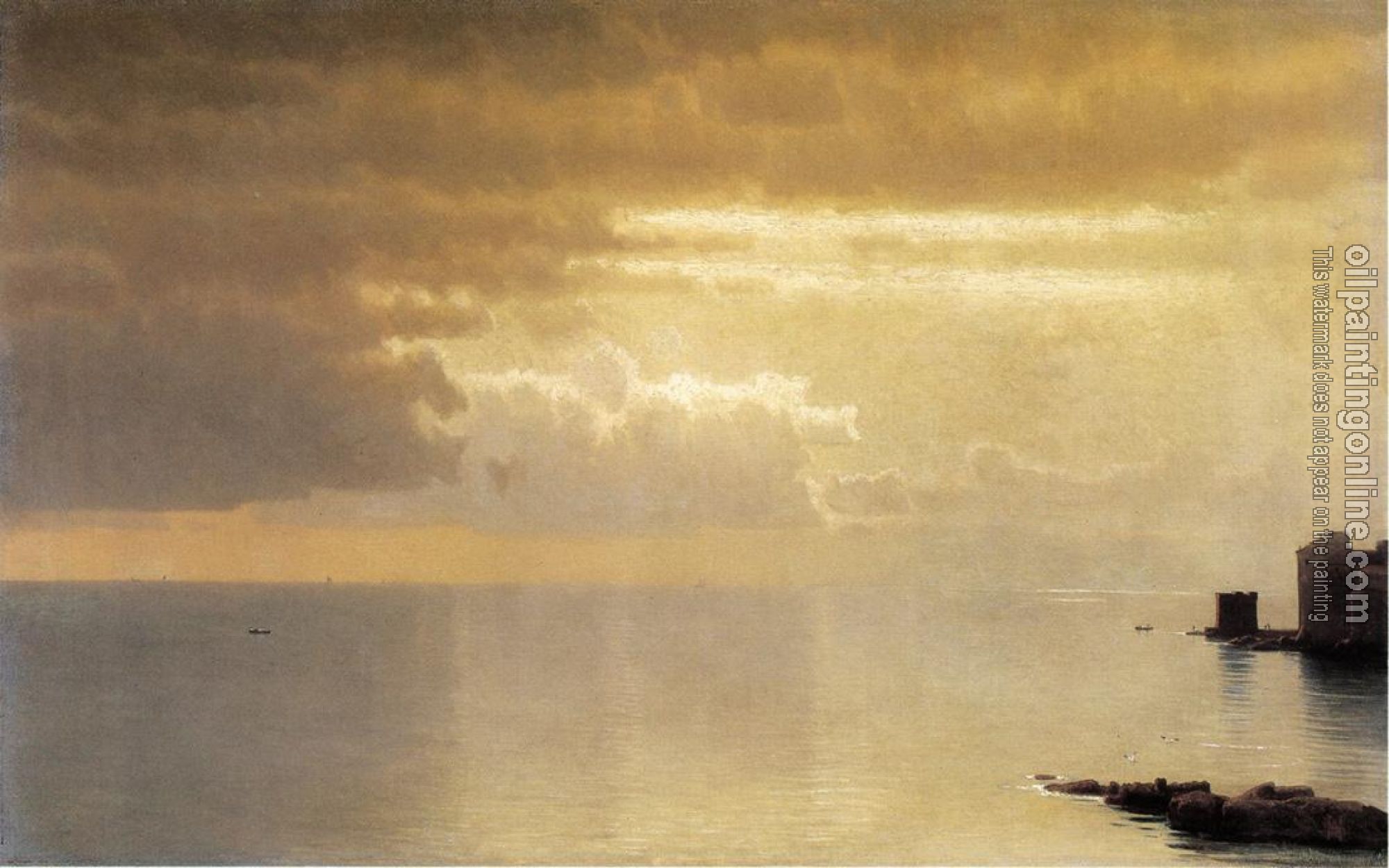 William Stanley Haseltine - A Calm Sea Mentone